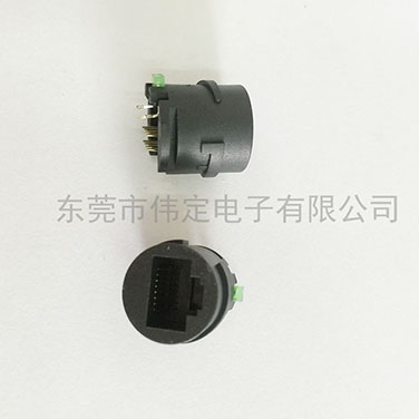 線材專用RJ45連接器帶單LED燈 成型網(wǎng)絡接口